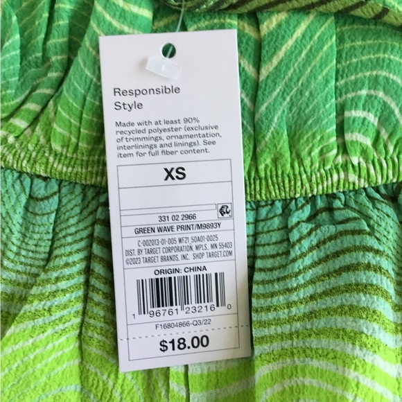 Wild Fable Green Ruffled Adjustable Strap Cropped Tank Top - Picture 4 of 10